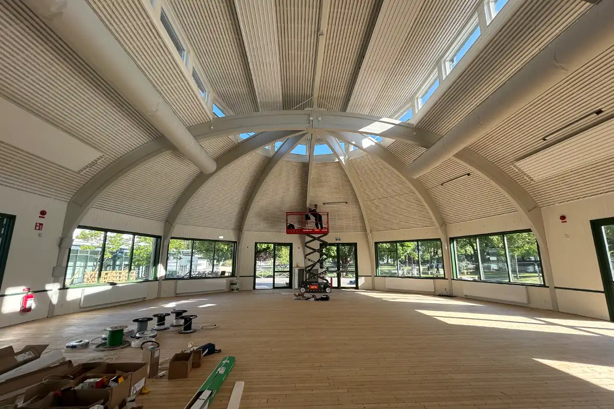 Arena Varberg Rotundan vy mot parken